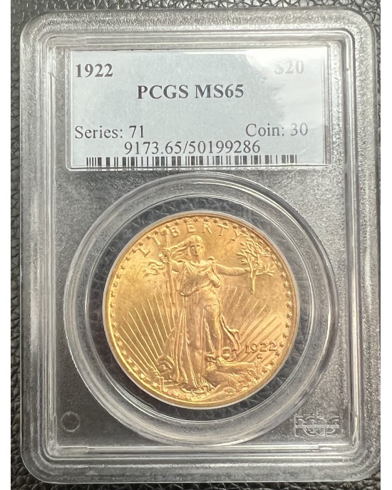 $20 Saint-Gaudens Gold Double Eagle MS60 -67 PCGS (Random Years)